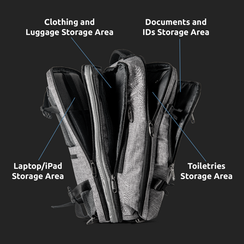 LOKASS—Business & Travel Backpacks for All Your Storage Needs(Gray)